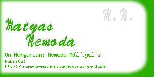 matyas nemoda business card